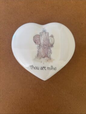 Precious Moments 'Thou Art Mine' Heart Porcelain Trinket Dish - White